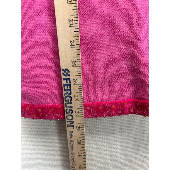 New Quacker Factory Pink Snowman Sequin Ugly Christmas Sweater S Holiday Y2K - Picture 8 of 12